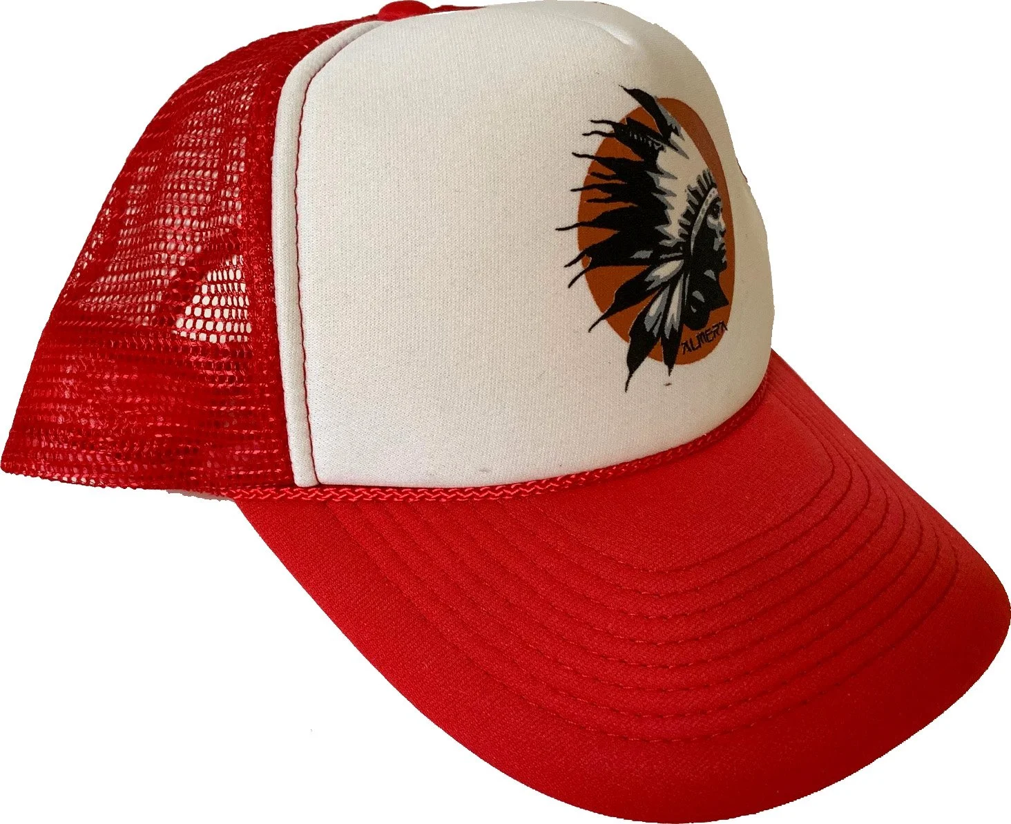 Almera Comanche Chief Trucker Hat Red — PosterPop.com
